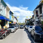 Street scene along Thalang Road in Phuket Old Town